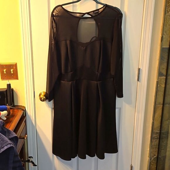 Mini Scuba Illusion Neck Dress Torrid Size 2 - Picture 2 of 5